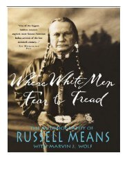 PDF Download Where White Men Fear to Tread The Autobiography of Russell Means Free books