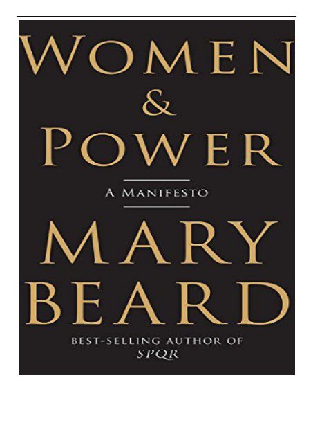 PDF Download Women  Power A Manifesto Free online