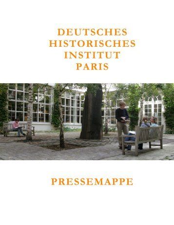 Pressemappe des DHIP - Deutsches Historisches Institut Paris