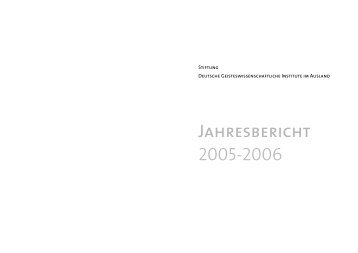 DGIA-Jahresbericht 2005-2006 - Max Weber Stiftung