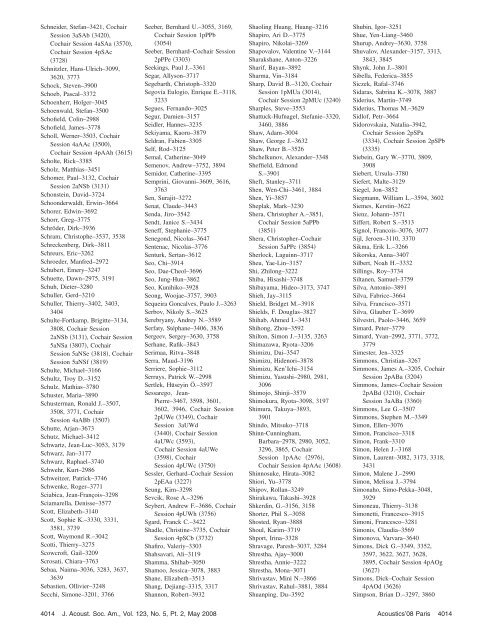 AUTHOR INDEX to papers presented at Acoustics'08 Paris