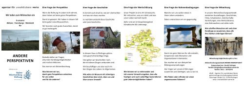 Aktionsforschungswerkstatt ANDERE PERSPEKTIVEN!?