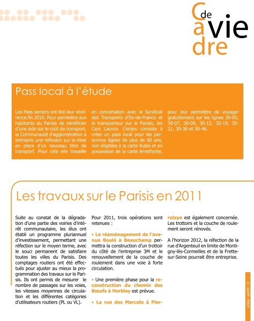 Magazine de la Communauté d'agglomération le Parisis