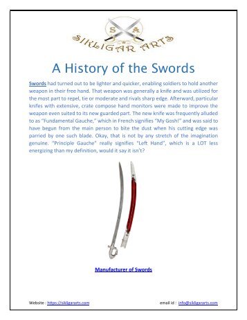 A History of the Swords