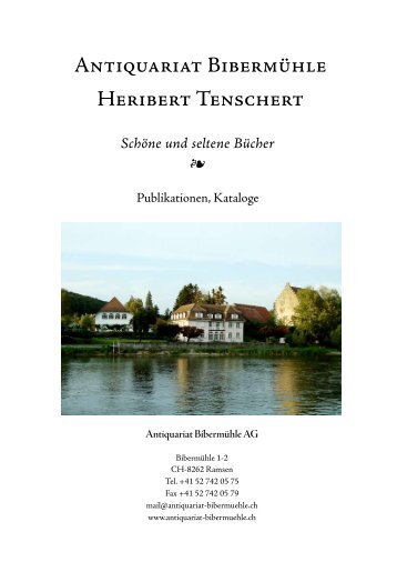Schöne und seltene Bücher - Antiquariat Bibermuehle / Heribert ...