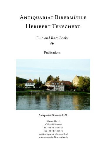 Fine and Rare Books - Antiquariat Bibermuehle / Heribert Tenschert