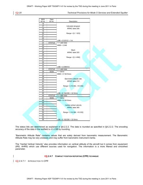 Technical Provisions for Mode S Services and Extended Squitter