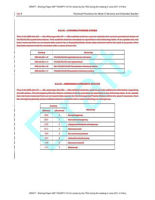 Technical Provisions for Mode S Services and Extended Squitter