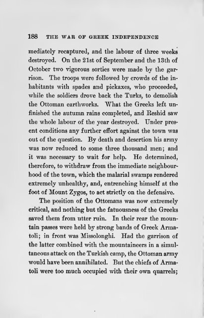 THE WAR OF GREEK INDEPENDENCE 1821 TO 1833 BY W.ALISON PHILLIPS 1897