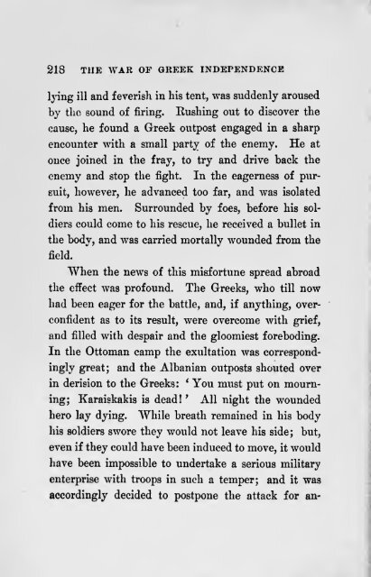 THE WAR OF GREEK INDEPENDENCE 1821 TO 1833 BY W.ALISON PHILLIPS 1897