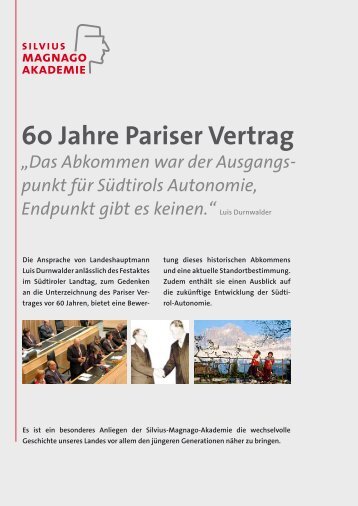 60 Jahre Pariser Vertrag - 60 Jahre SVP