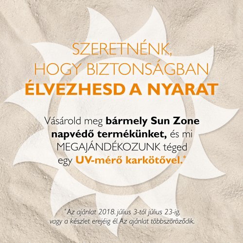 Sun Zone termékek ajándék UV karkötővel