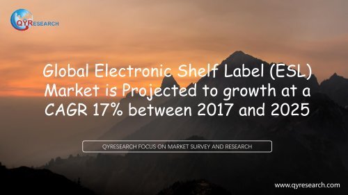Global Electronic Shelf Label (ESL) Market is Projected to growth at a CAGR 17