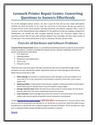 Lexmark Printer Repair Center: Converting Questions to Answers Effortlessly