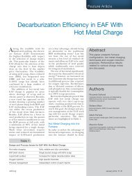 Decarburization Efficiency in EAF With Hot Metal ... - Steel Library