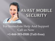 Avast Mobile Security +1-844-393-0508