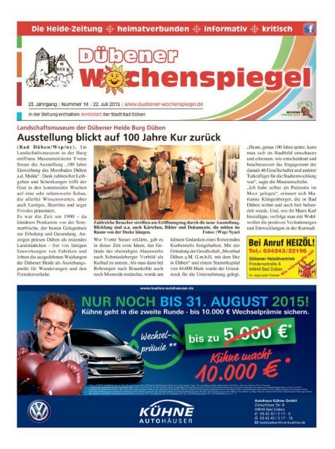 Dübener Wochenspiegel - Ausgabe 14 - 22-07_2015