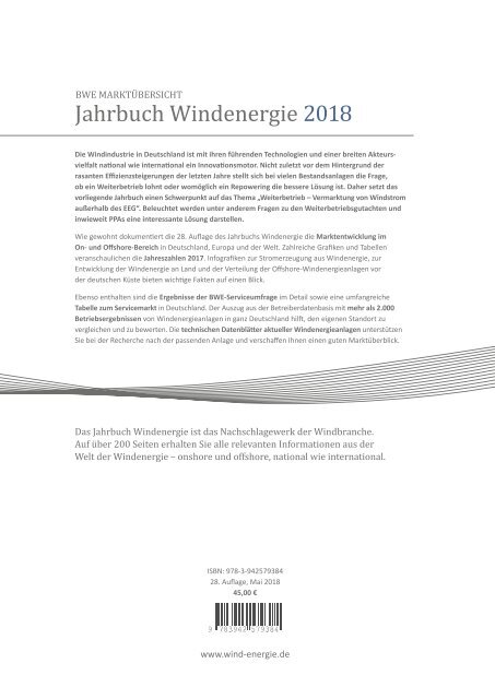 BWE Jahrbuch 2018 - Leseprobe