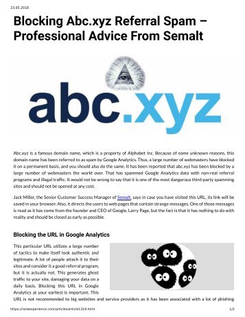 Blocking Abc.xyz Referral Spam – Professional Advice From Semalt