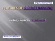 Features of ICICI Net Banking(1)