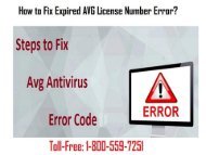 Call 1-800-559-7251 to Fix Expired AVG License Number Error