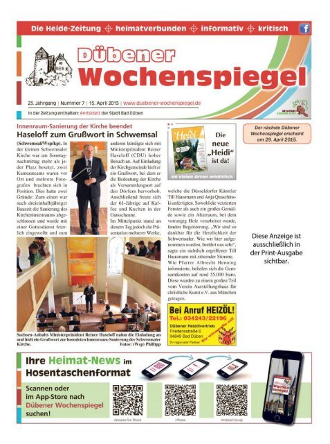 Dübener Wochenspiegel - Ausgabe 07 - 15-04_2015