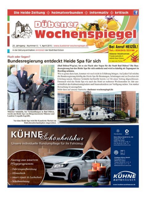 Dübener Wochenspiegel - Ausgabe 06 - Jahrgang 2015
