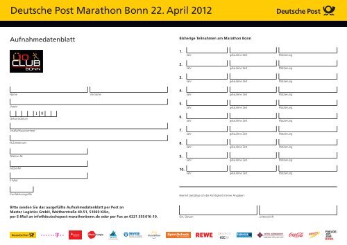 Deutsche Post Marathon Bonn