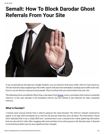 Semalt - How to Block Darodar Ghose Referrals from Your Site