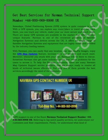 How We Improved Our Navman map updates Support Number +44-800-069-8998 in UK