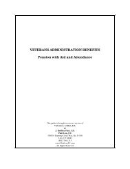 Veteran's Administration Benefits - Pension with ... - the Utah State Bar