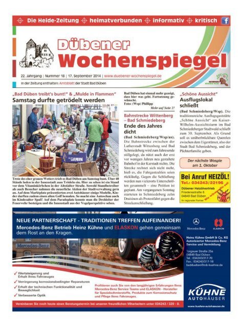 Dübener Wochenspiegel - Ausgabe 18 - 17-09_2014