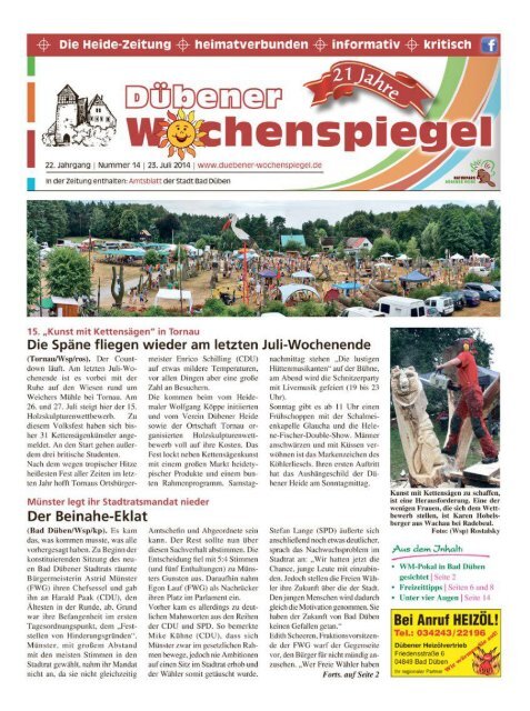 Dübener Wochenspiegel - Ausgabe 14 - 23-07_2014