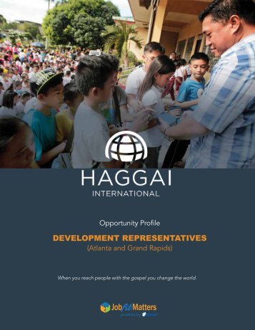 Haggai Development Reps - Atlanta and Grand Rapids