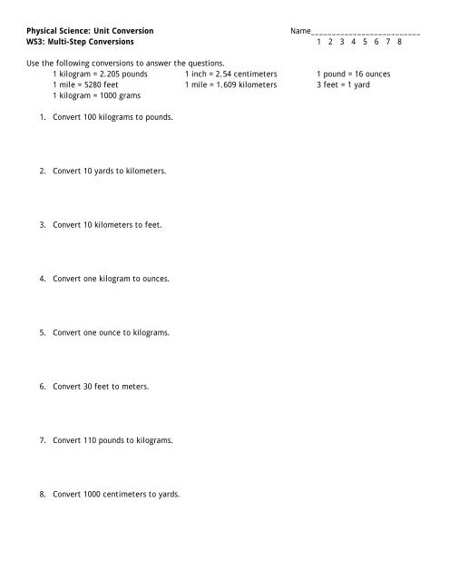 Pounds To Kilograms Conversion Chart Pdf