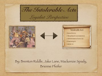 The Intolerable Acts