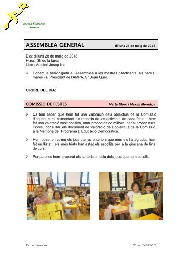 Assemblea 28 de maig de 2018