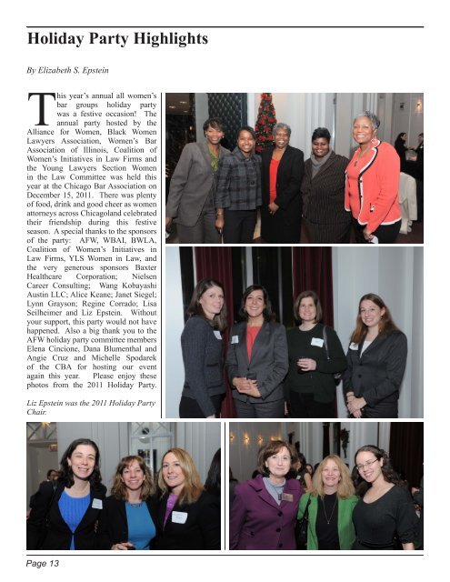 ALLIANCE NEWS - The Chicago Bar Association