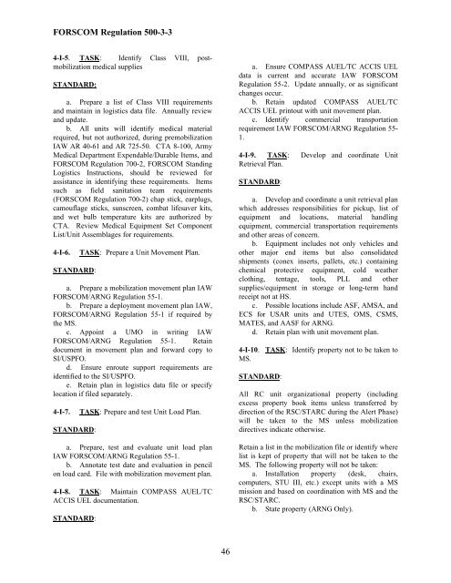 FORSCOM Regulation 500-3-