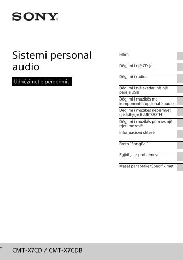 Sony CMT-X7CD - CMT-X7CD Mode d'emploi Albanais