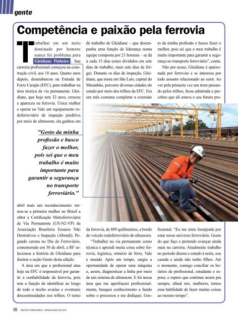 Revista Ferroviária Edição de Maio/Junho 2018
