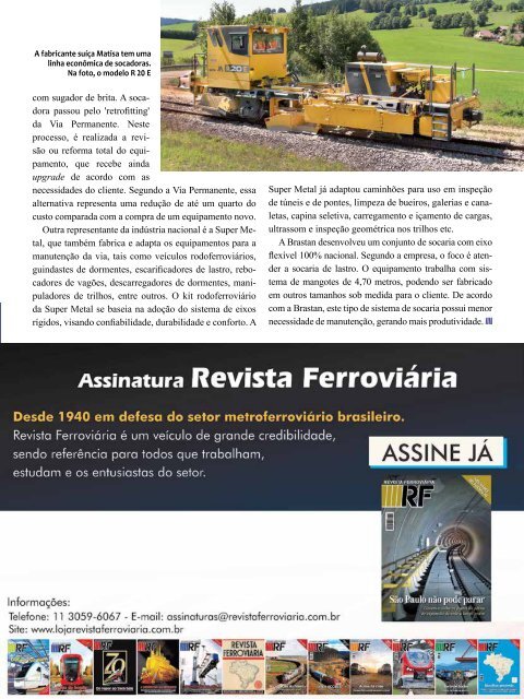 Revista Ferroviária Edição de Maio/Junho 2018