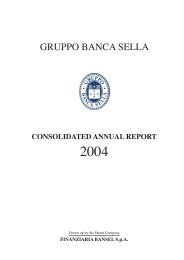 annual report - Gruppo Banca Sella