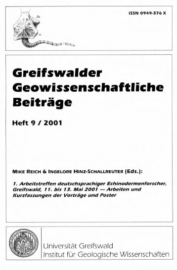 Greif swaIder GeowissenschaftIiche Beitrage Heft 9 - 7th European ...