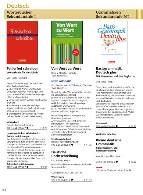 Deutsch - Cornelsen Verlag