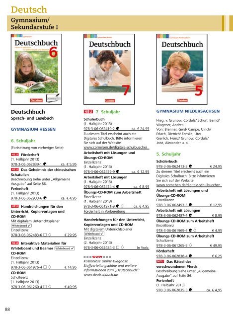 Deutsch - Cornelsen Verlag