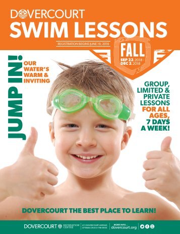 Dovercourt Fall 2018 Swim Lesson flyer