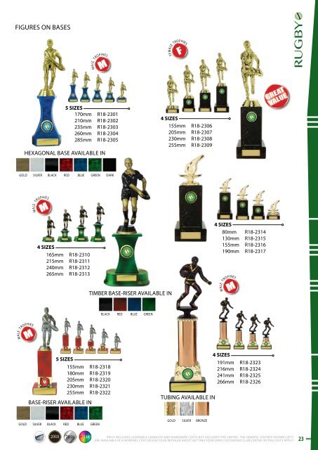 Some Really Different Trophies - Rugby 2018