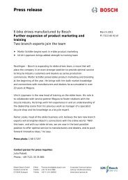 Press release - Bosch