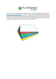 Plastence Exim - Best Plastics Sheets and Rods Manufacturer in India